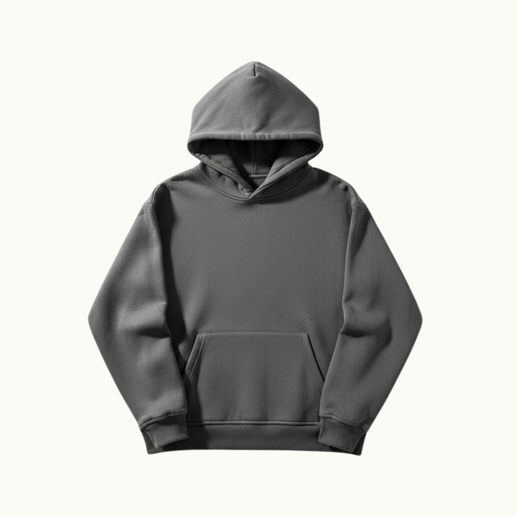 Sweat à Capuche Oversize Gris Acier Sweat à capuche