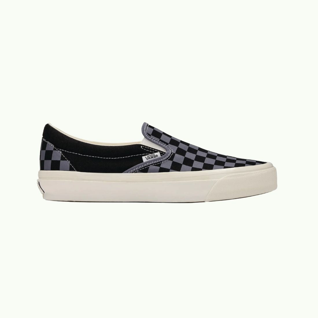 Vans OG Classic Slip-On LX "Checkerboard" – Black / Steel Shadow