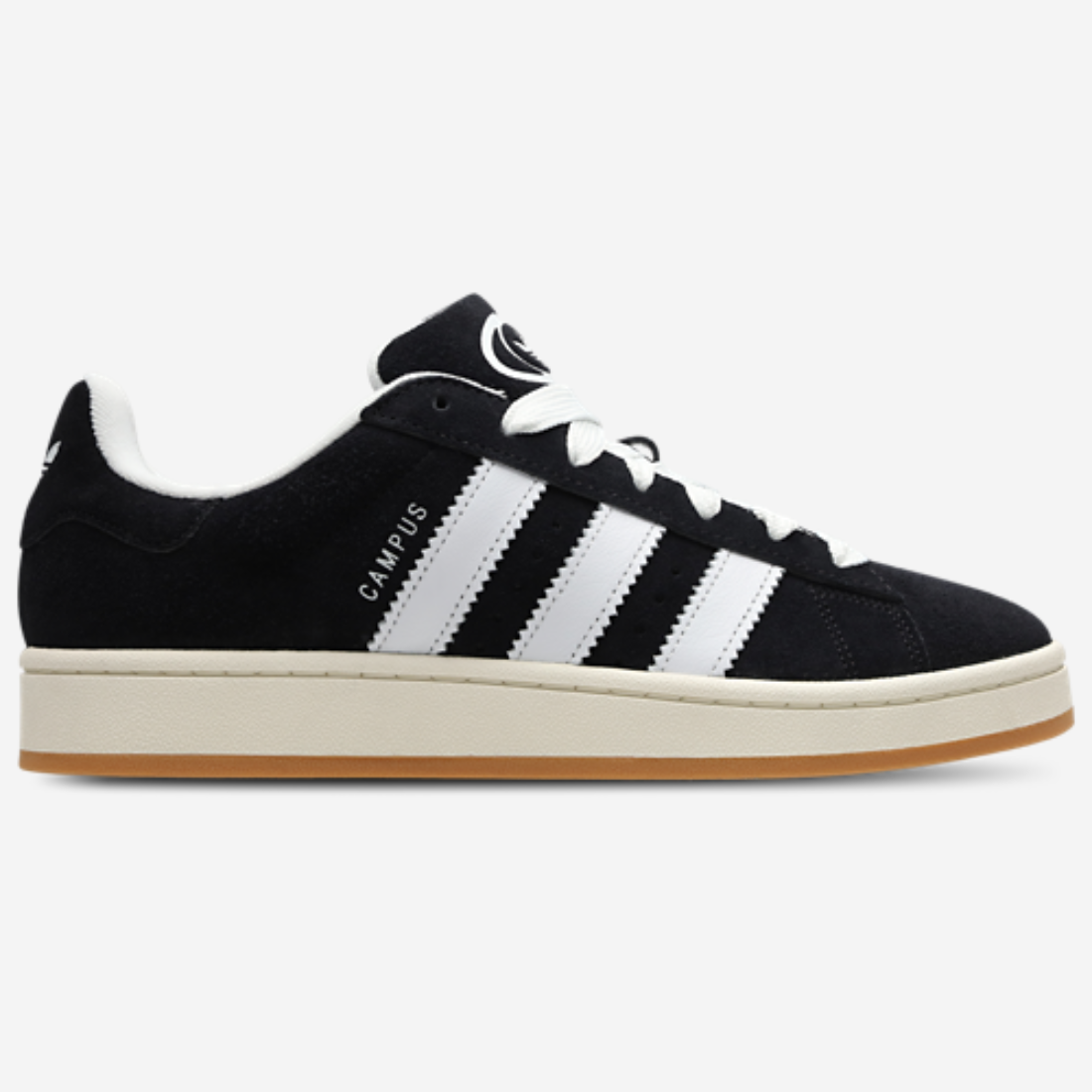 Adidas Campus 00s noire bandes blanches- Sneakers rétro skateboard en daim premium