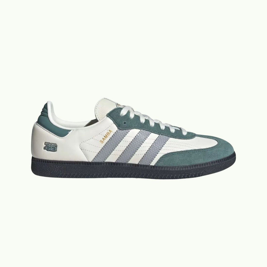 Adidas Samba 49 — Vue latérale White Grey Arctic Night