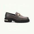Mocassin gris taupe à semelle gomme