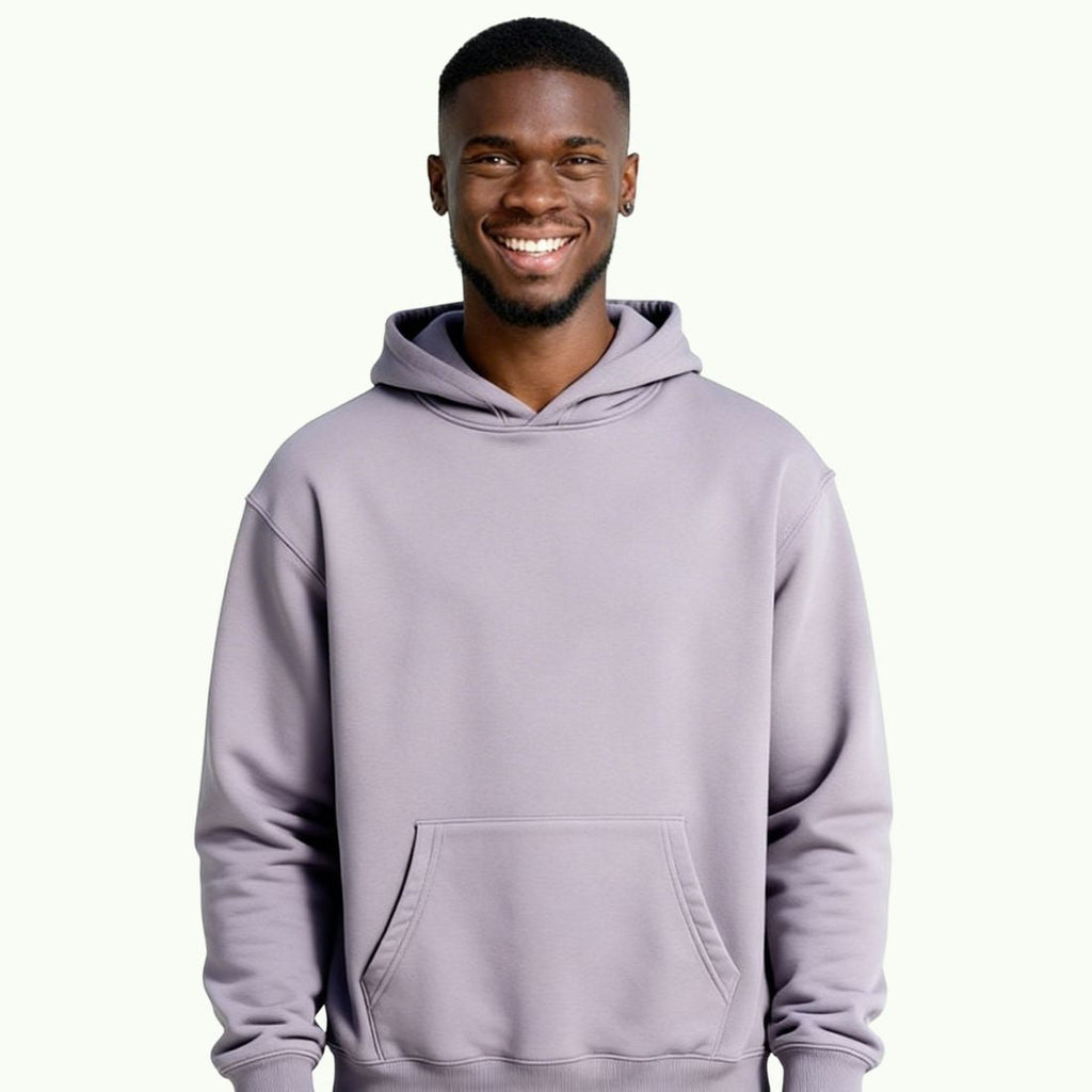 Sweat à Capuche Oversize Mauve Lavé Sweat à capuche