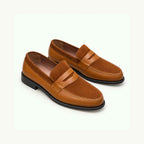 Mocassin cognac à bride penny