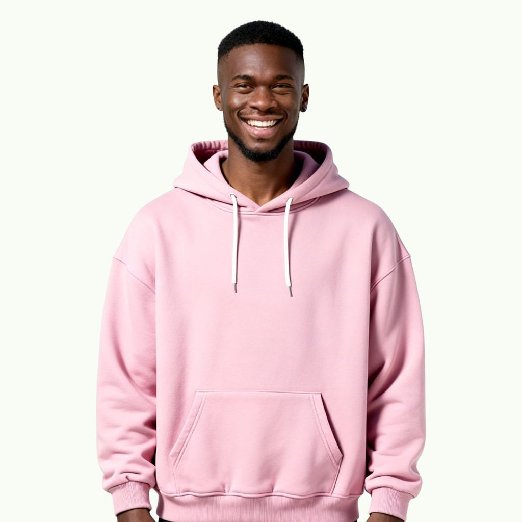 Sweat à Capuche Oversize Rose Poudré Sweat à capuche