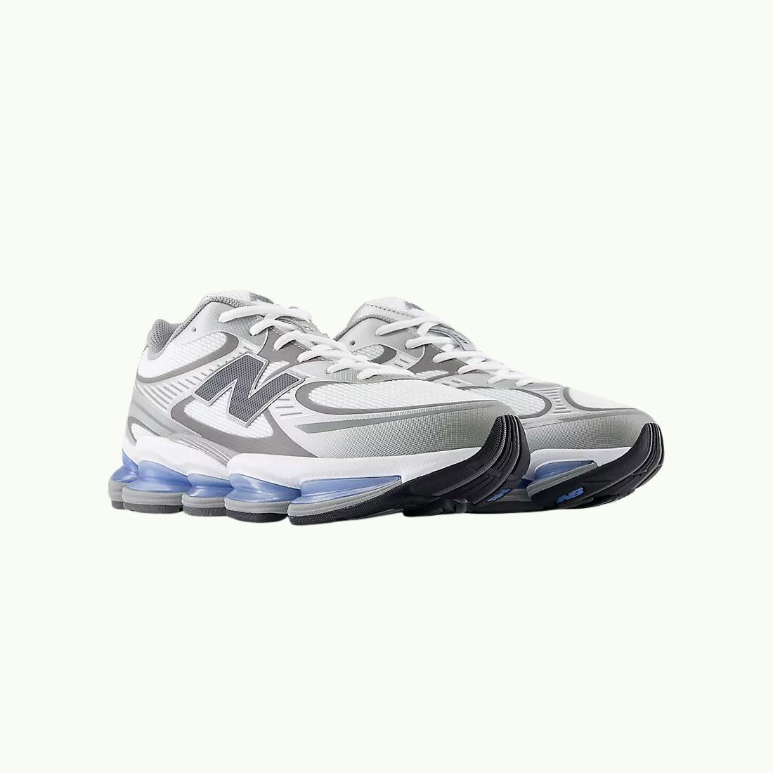 New Balance ABZORB 2000 White Grey — Vue paire White Grey Blue Ice