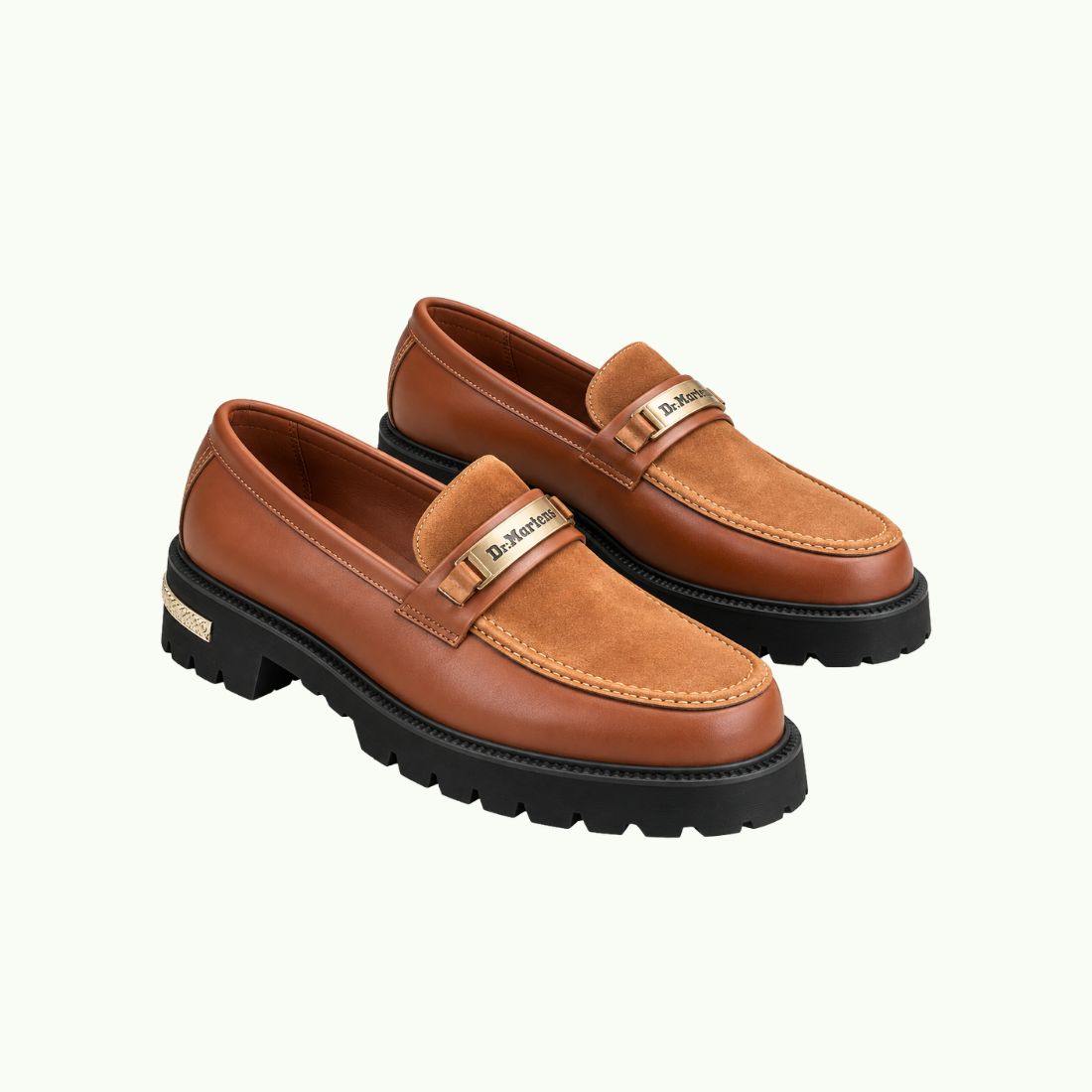 Mocassin marron cognac à semelle crantée - Dr Martens