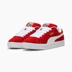 Puma Suede XL rouge et blanc - Sneaker streetwear iconique en daim avec bande blanche signature et semelle épaisse, style urbain tendance