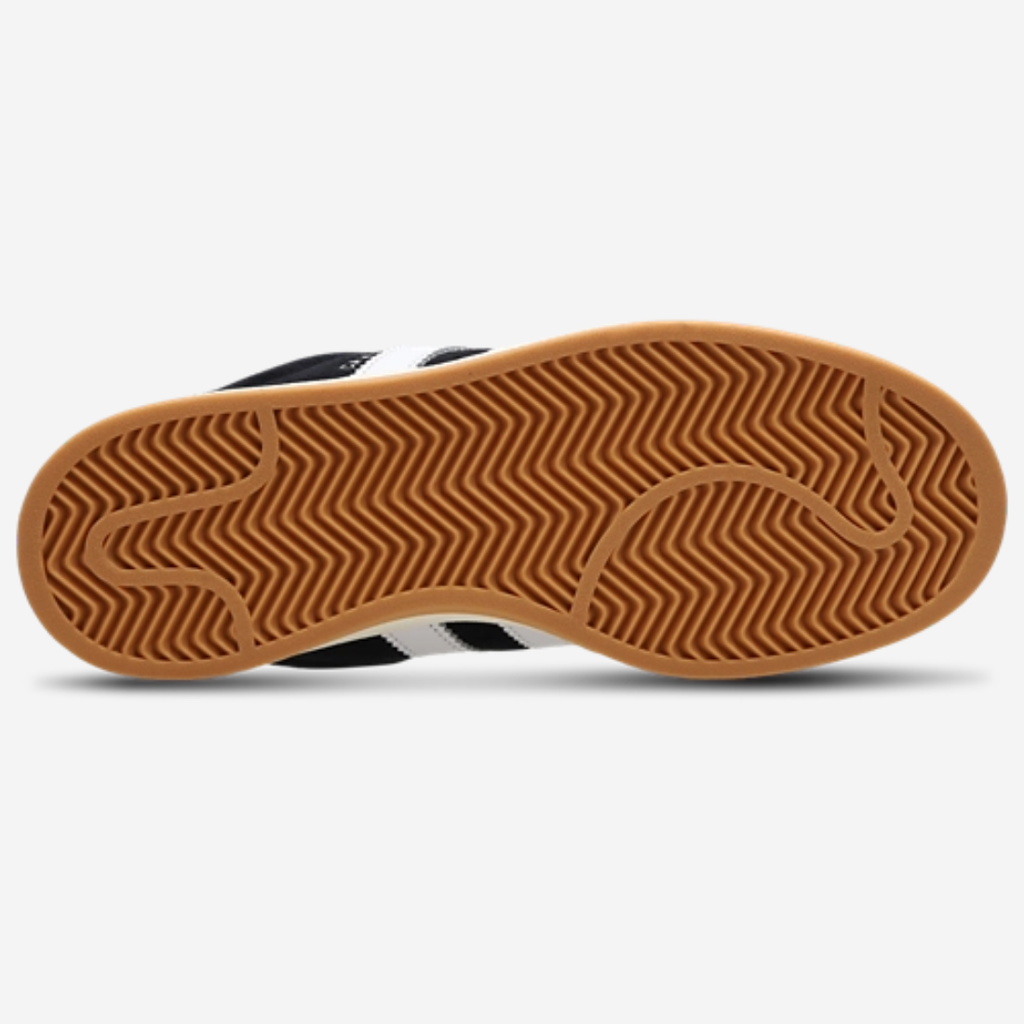 Adidas Campus 00s noire bandes blanches- Sneakers rétro skateboard en daim premium