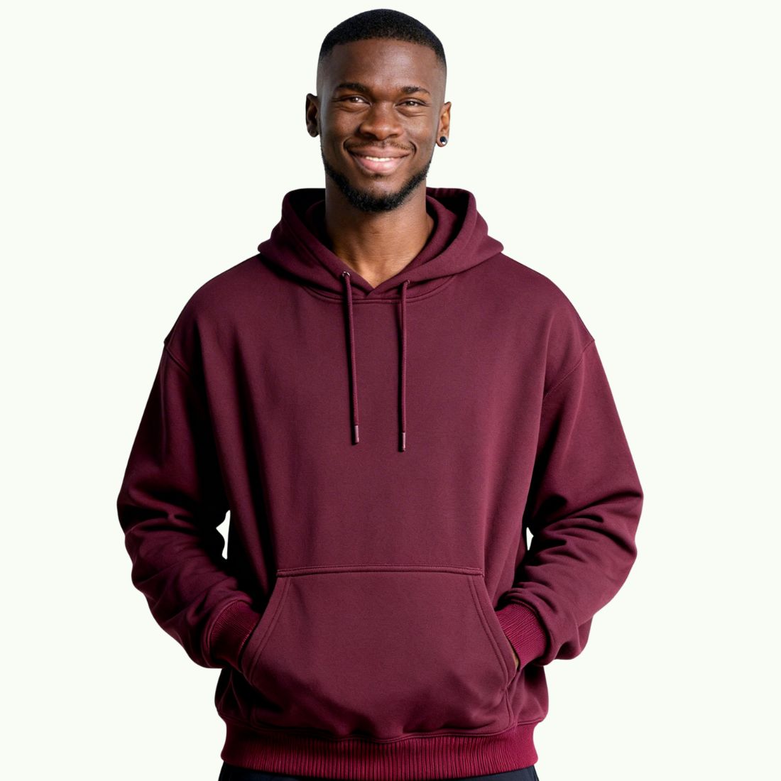 Sweat à Capuche Oversize Bordeaux Sweat à capuche