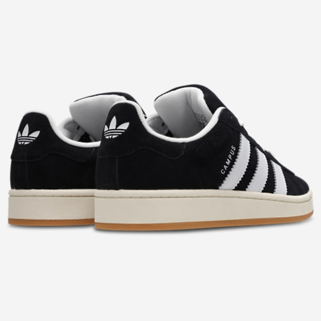 Adidas Campus 00s noire bandes blanches- Sneakers rétro skateboard en daim premium