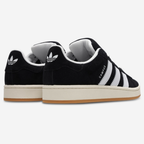 Adidas Campus 00s noire bandes blanches- Sneakers rétro skateboard en daim premium