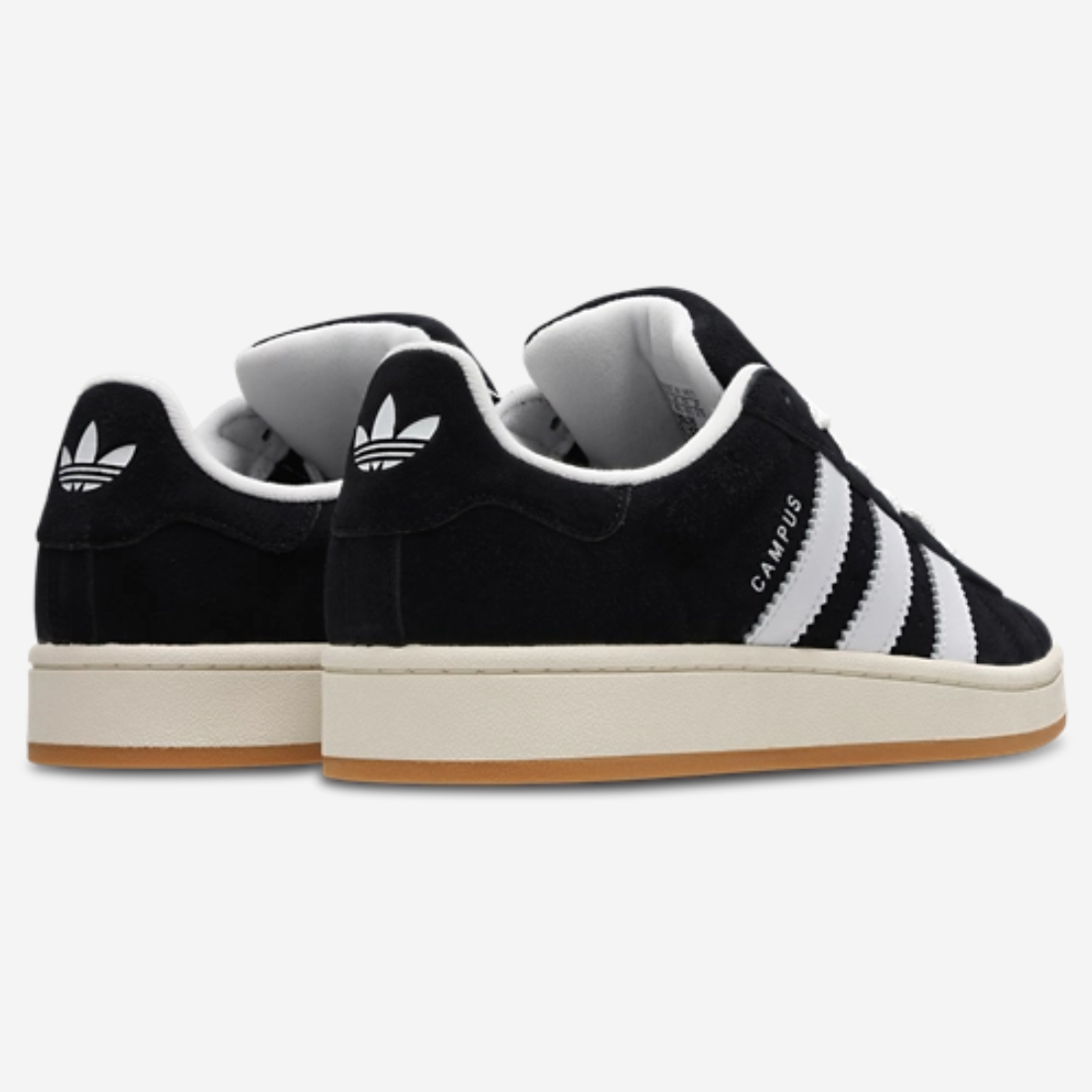 Adidas Campus 00s noire bandes blanches- Sneakers rétro skateboard en daim premium