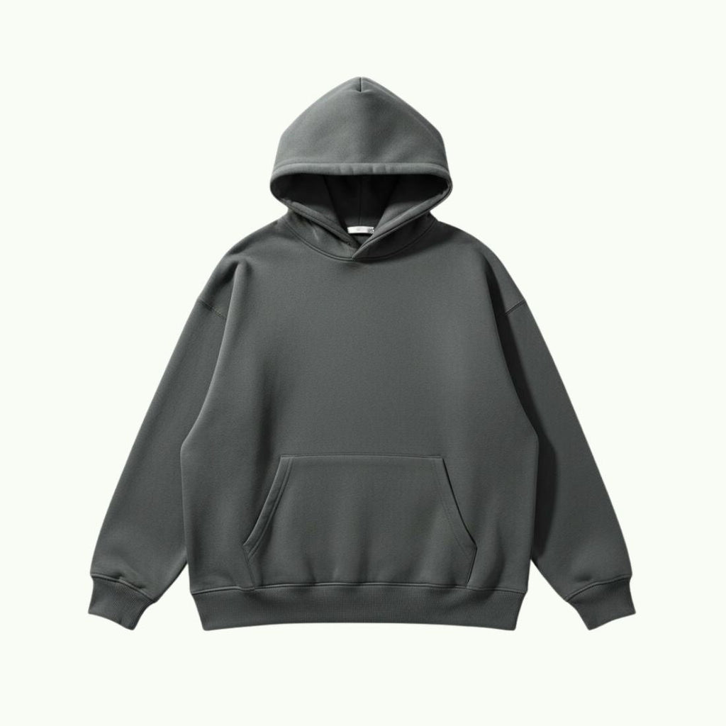 Sweat à Capuche Oversize Gris Anthracite Sweat à capuche