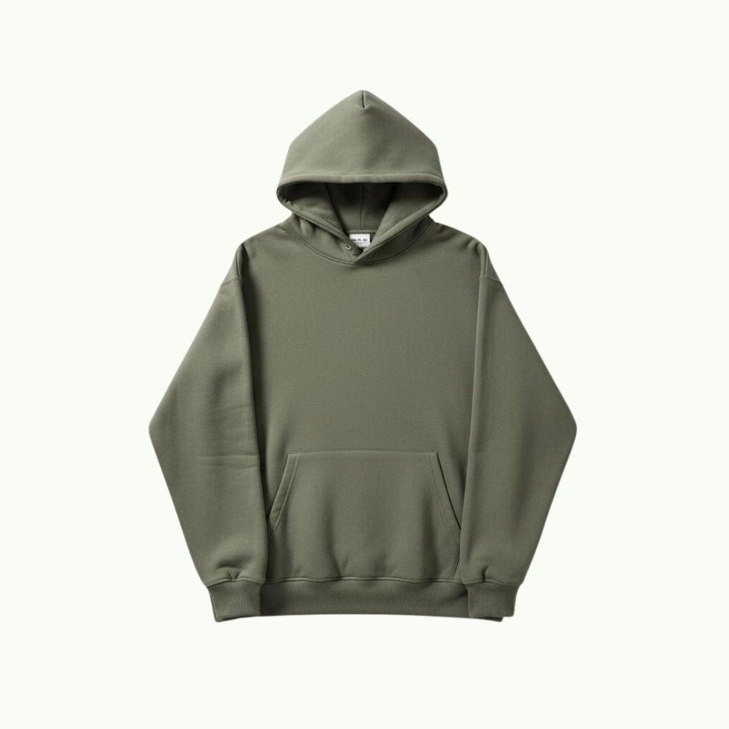 Sweat à Capuche Oversize Vert Kaki Sweat à capuche