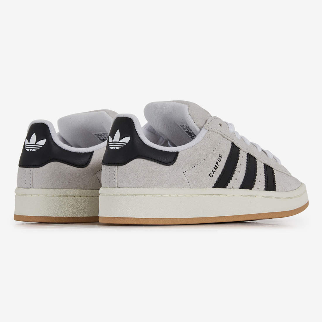 Adidas Campus 00s blanc cassé bandes vertes - Sneakers rétro skateboard en daim premium"