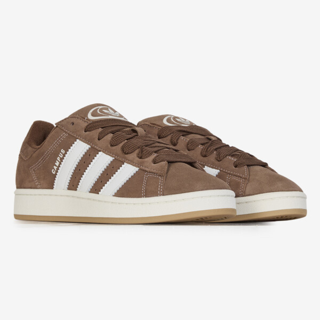 Adidas Campus 00s maarron bandes blanches - Sneakers rétro skateboard en daim premium