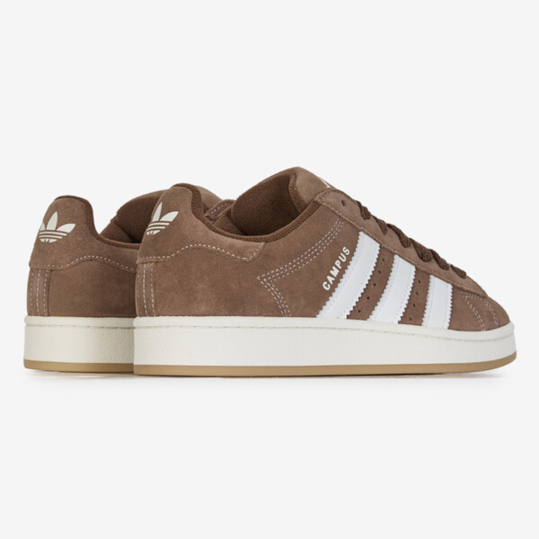 Adidas Campus 00s maarron bandes blanches - Sneakers rétro skateboard en daim premium
