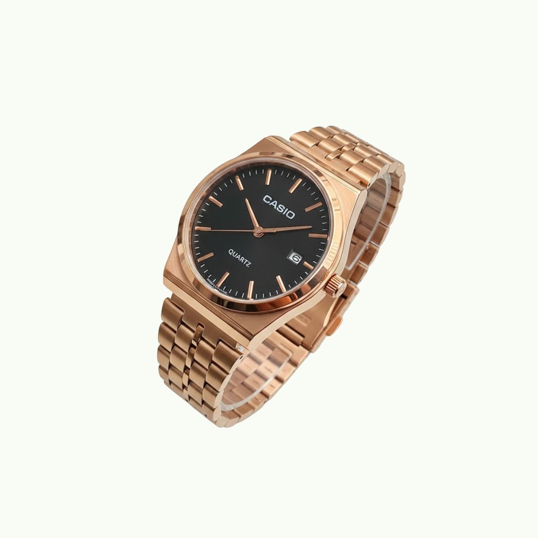 Casio MTP-1170G – montre quartz or rose et cadran noir