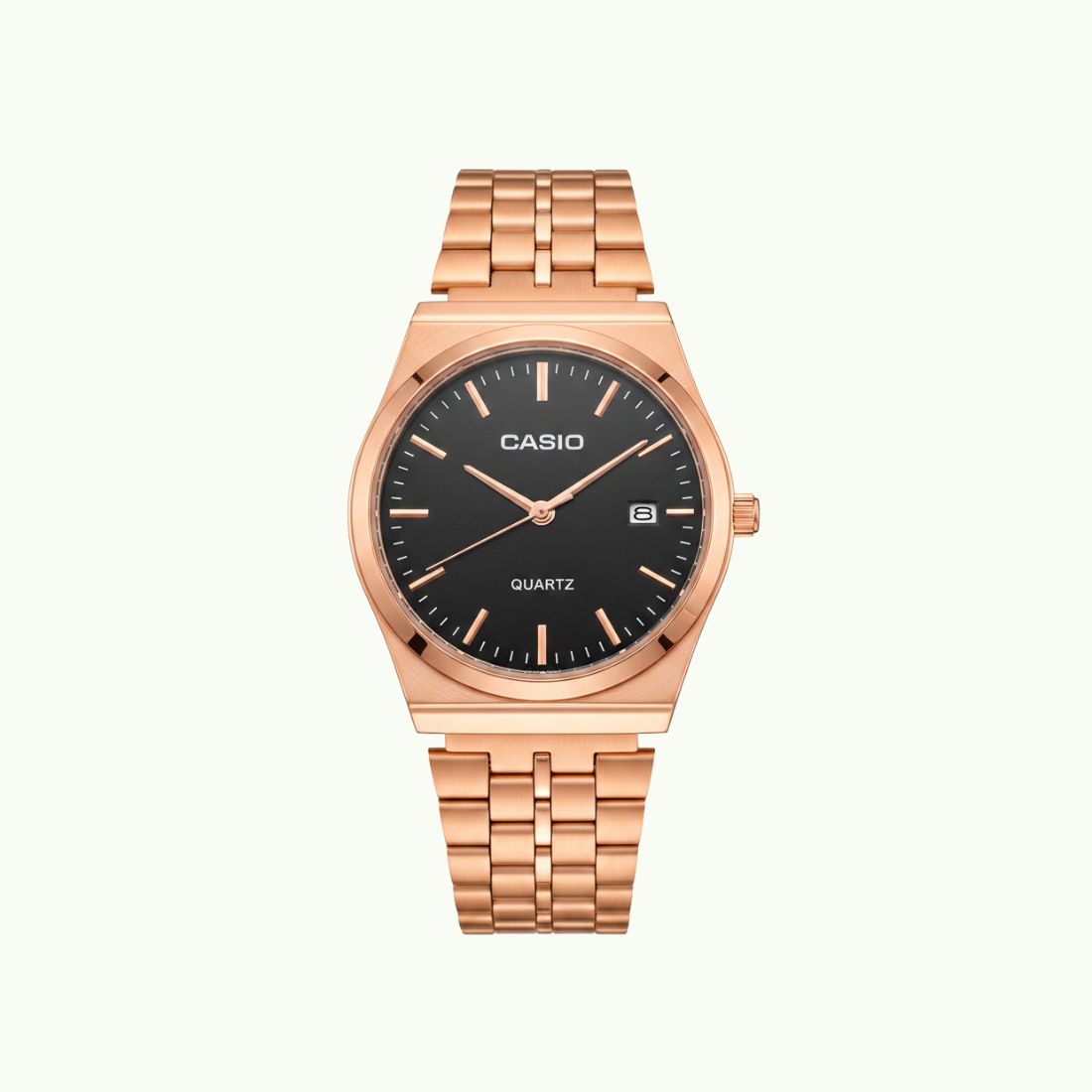 Casio MTP-1170G – montre quartz or rose et cadran noir