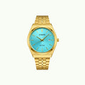 Casio MTP – montre analogique or et cadran turquoise
