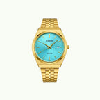 Casio MTP – montre analogique or et cadran turquoise