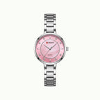 Coffret parure Curren – montre rose argentée et bijoux cygne cristaux