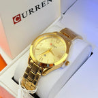 Montre Curren Blanche or  – cadran or chiffres romains avec date