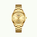 Montre Curren Blanche or  – cadran or chiffres romains avec date