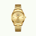 Montre Curren Blanche or  – cadran or chiffres romains avec date