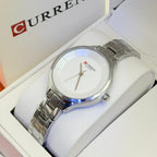 Montre Curren blanche – bracelet argenté et cadran blanc