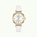 Montre Curren blanche bracelet blanc cadran or