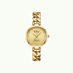 Montre Curren blanche bracelet or et cadran or