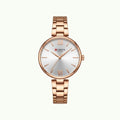Montre Curren blanche – bracelet or rose et cadran blanche