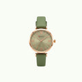Montre Curren blanche bracelet vert 