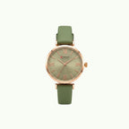 Montre Curren blanche bracelet vert 