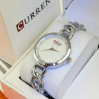 Montre Curren blanche chain silver – cadran blanc