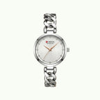 Montre Curren blanche chain silver – cadran blanc