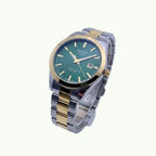 Tissot Gentleman powermatic 80 silicium bicolore acier et or et cadran vert