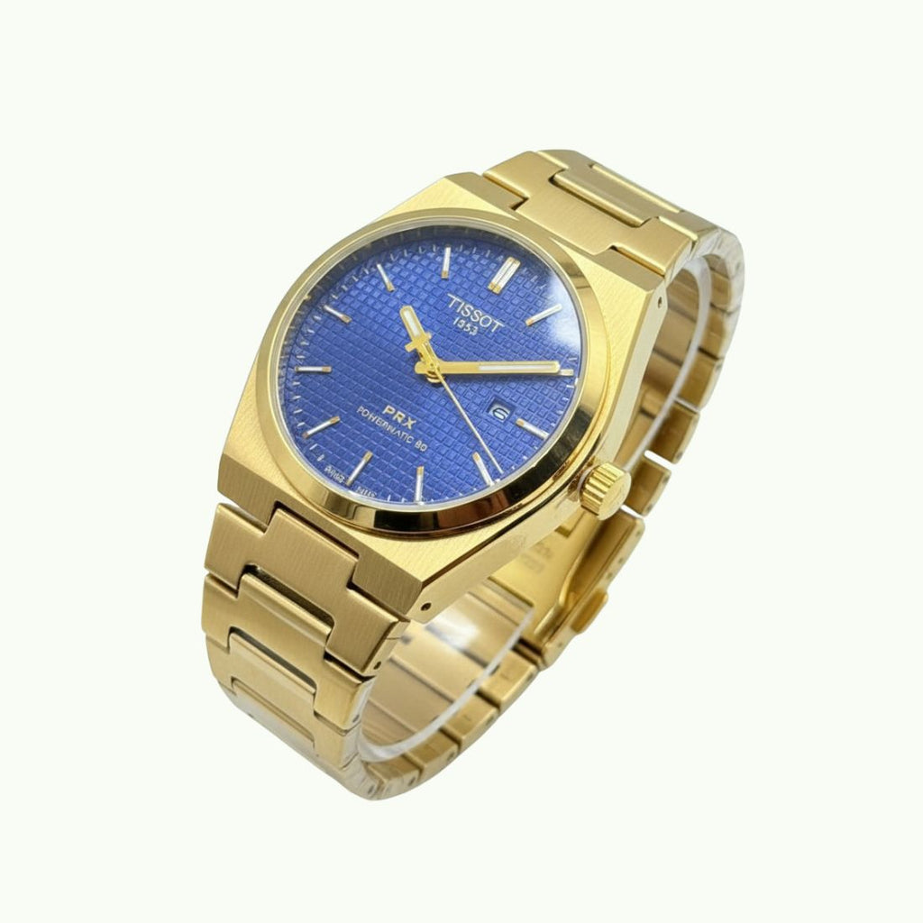 Tissot PRX Powermatic 80 or et cadran bleu nuit