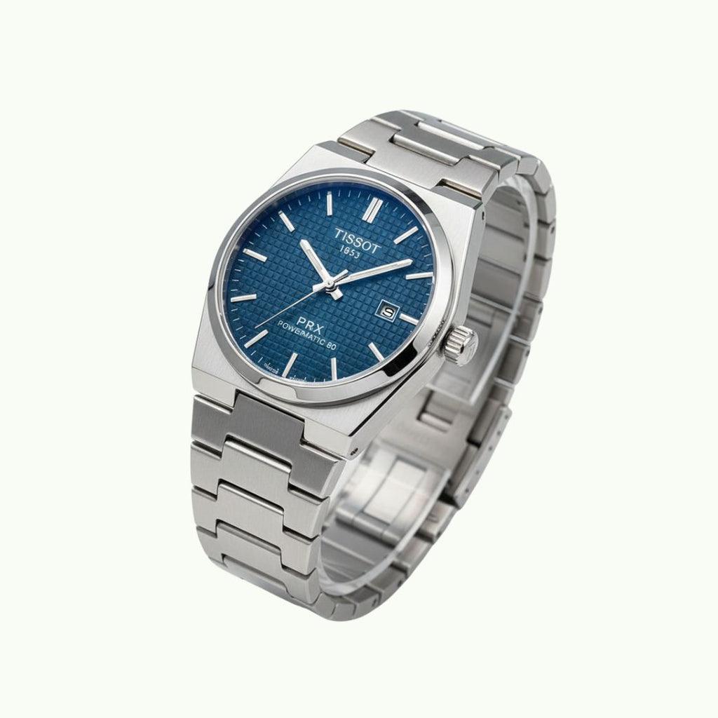 Tissot PRX powermatic 80 acier et cadran bleu glacier