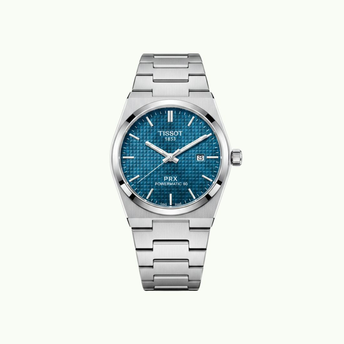 Tissot PRX powermatic 80 acier et cadran bleu glacier