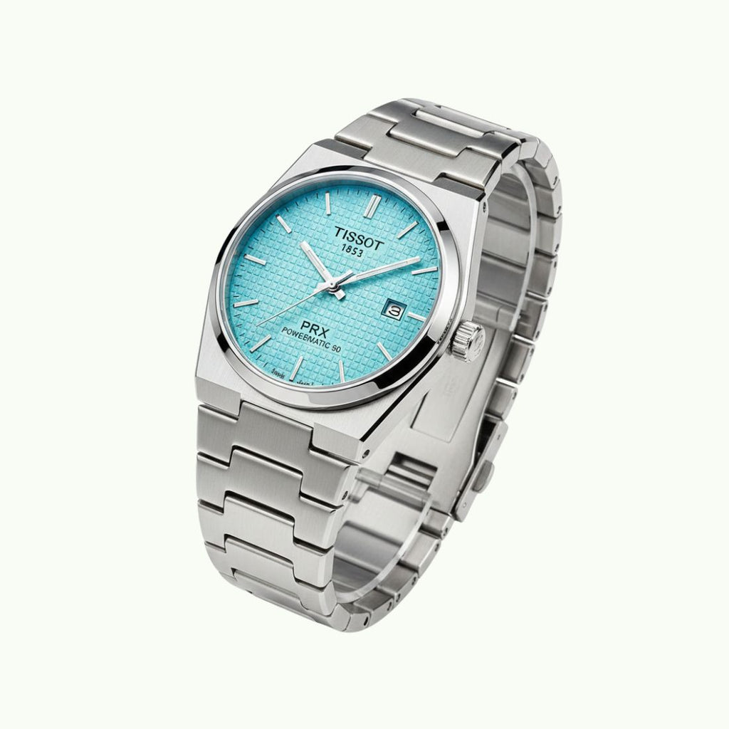 Tissot PRX powermatic 80 acier et cadran turquoise