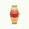 Tissot PRX powermatic 80 or et cadran rouge
