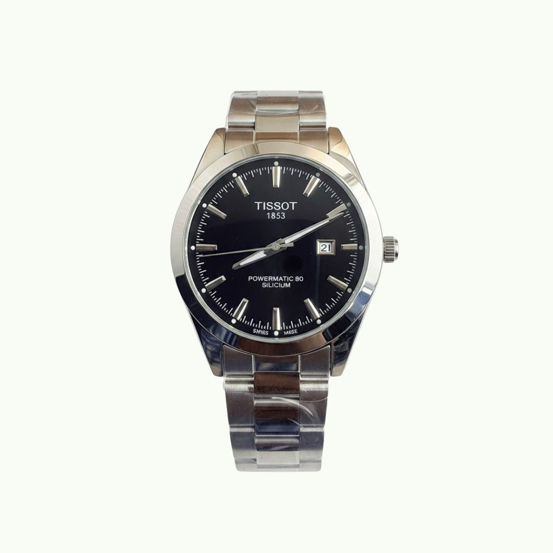 Tissot powermatic 80 silicium acier et cadran noir